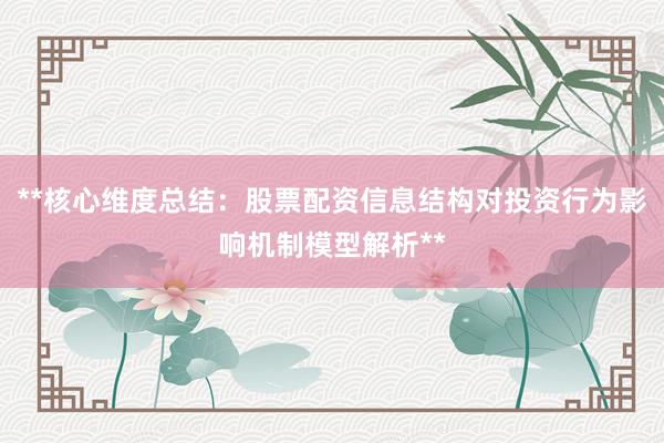 **核心维度总结：股票配资信息结构对投资行为影响机制模型解析**
