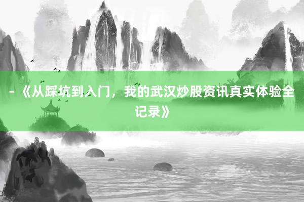 - 《从踩坑到入门,我的武汉炒股资讯真实体验全记录》