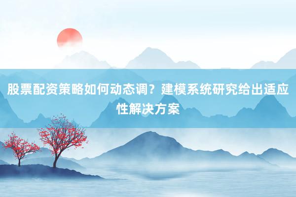 股票配资策略如何动态调？建模系统研究给出适应性解决方案
