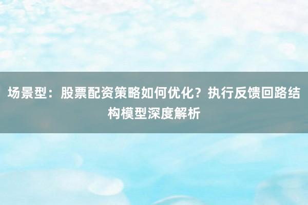 场景型：股票配资策略如何优化？执行反馈回路结构模型深度解析