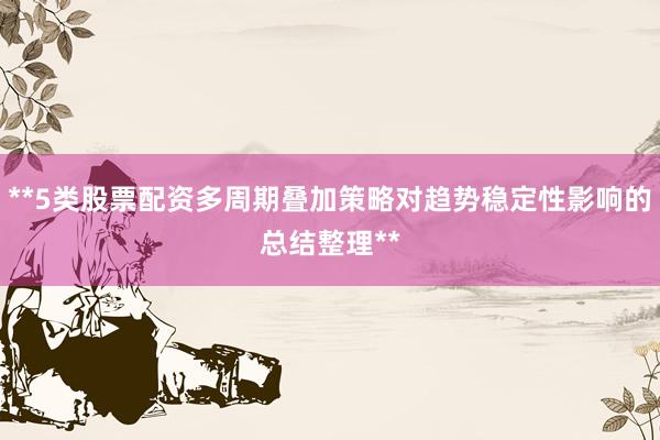 **5类股票配资多周期叠加策略对趋势稳定性影响的总结整理**